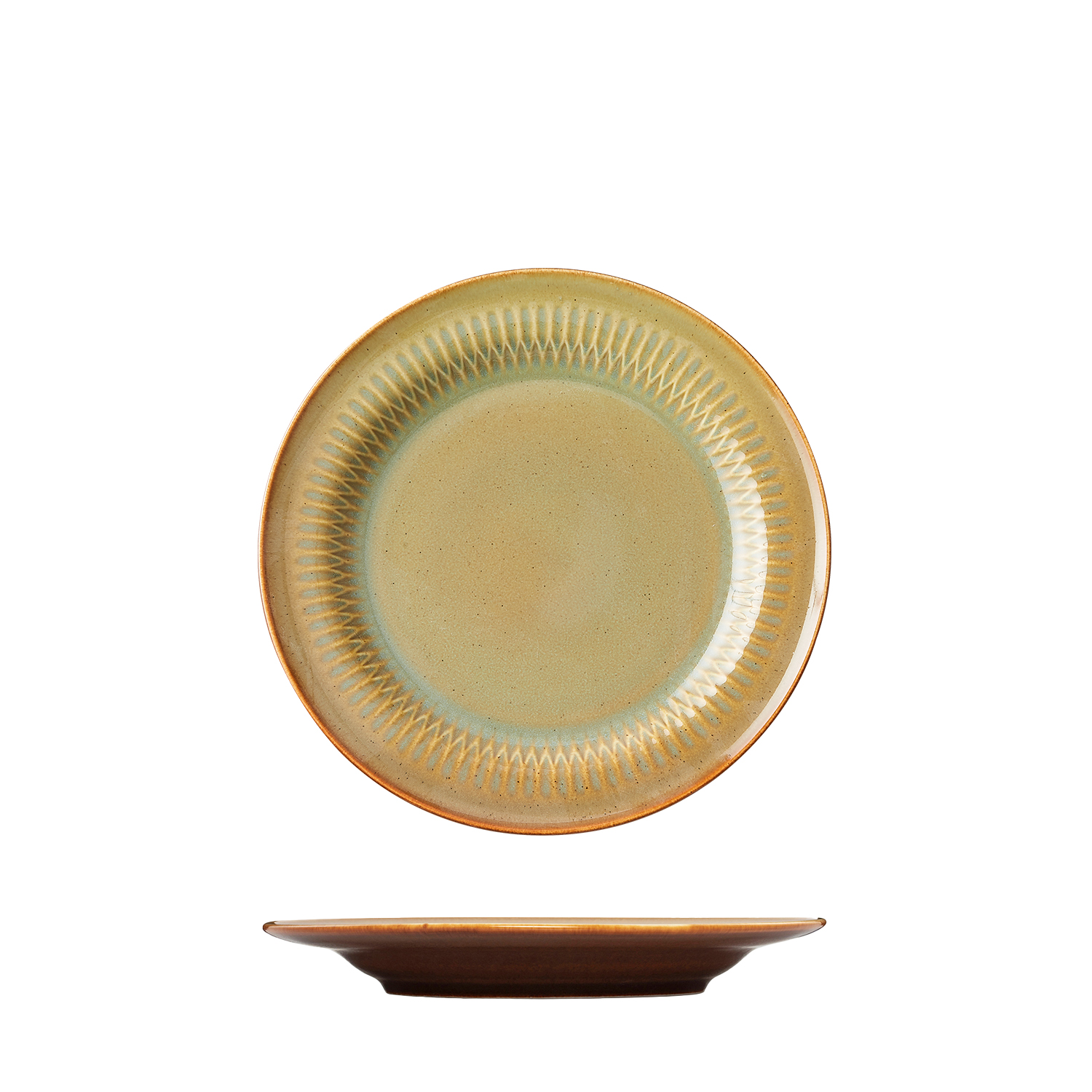 Luzerne Cottage Cinnamon Round Plate - Wide Rim - 170mm (Pack of 6)