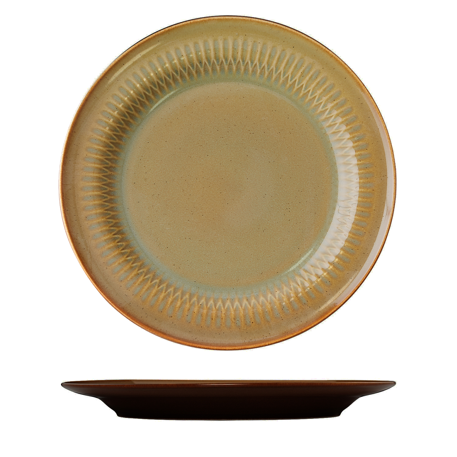 Luzerne Cottage Cinnamon Round Plate - Wide Rim - 270mm (Pack of 4)