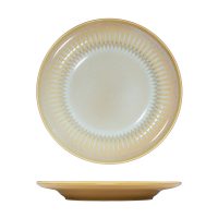 Luzerne Cottage Almond Round Plate - Wide Rim - 230mm (Pack of 6)