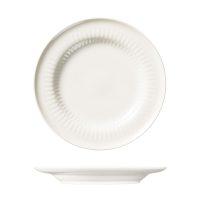 Luzerne Cottage White Round Plate - Wide Rim - 230mm (Pack of 6)