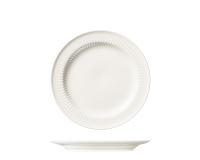 Luzerne Cottage White Round Plate - Wide Rim - 300mm (Pack of 3)