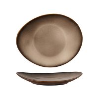 Luzerne Rustic Sama Oval Coupe Plate - 225x185mm (Pack of 6)