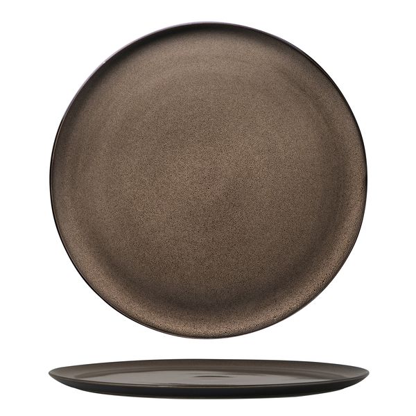 Luzerne Rustic Chestnut Pizza Plate - 320mm (Pack of 3)
