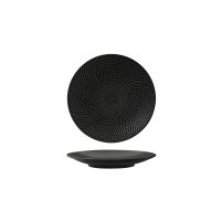 Luzerne Zen Black Swirl Round Coupe Plate - 155mm (Pack of 6)