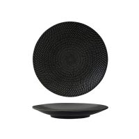 Luzerne Zen Black Swirl Round Coupe Plate - 235mm (Pack of 4)