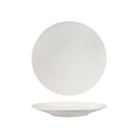 Luzerne Zen White Swirl Round Coupe Plate - 235mm (Pack of 4)