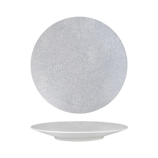 Luzerne Zen Grey Web Round Coupe Plate - 275mm (Pack of 4)