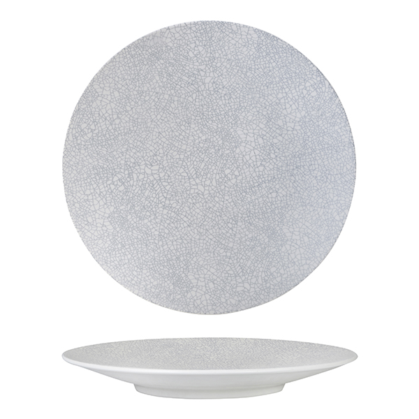 Luzerne Zen Grey Web Round Coupe Plate - 310mm (Pack of 3)