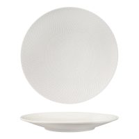 Luzerne Zen White Swirl Round Coupe Plate - 310mm (Pack of 3)