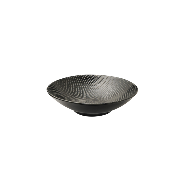 Luzerne Zen Black Swirl Round Bowl - Footed - 950ml (Pack of 4)