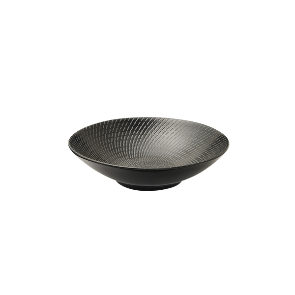 Luzerne Zen Black Swirl Round Bowl - Footed - 1300ml (Pack of 4)