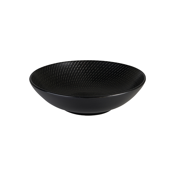 Luzerne Zen Black Swirl Round Deep Bowl - 3000ml (Pack of 2)