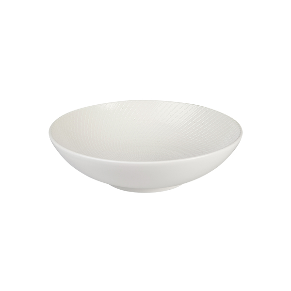Luzerne Zen White Swirl Round Deep Bowl - 3000ml (Pack of 2)