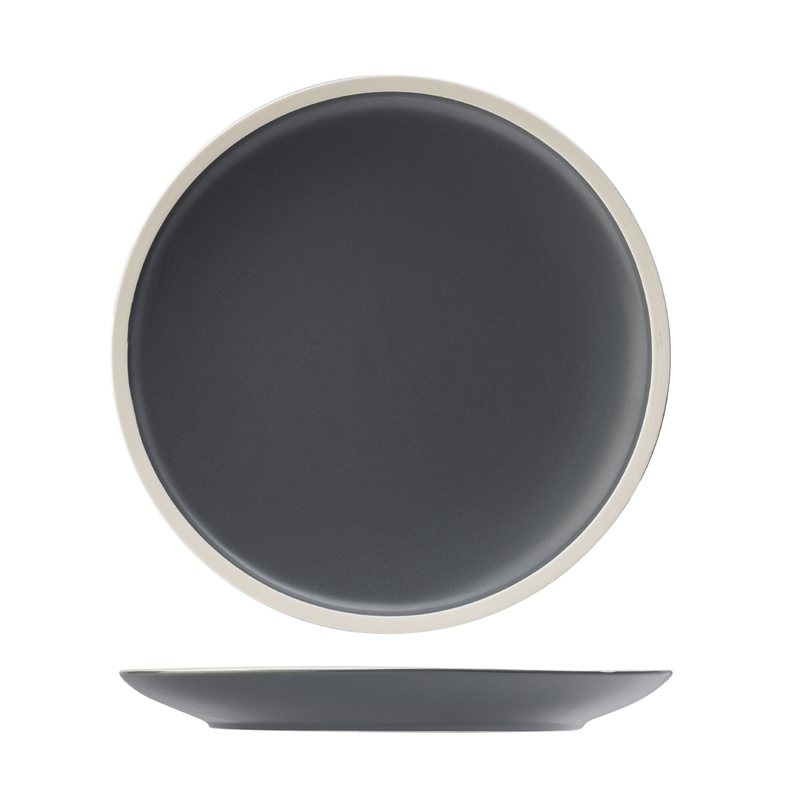 Utopia Forma Charcoal Round Coupe Plate - 265mm (Pack of 6)