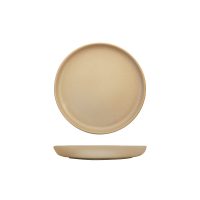 Eclipse Uno Taupe Round Walled Plate - 220mm (Pack of 6)