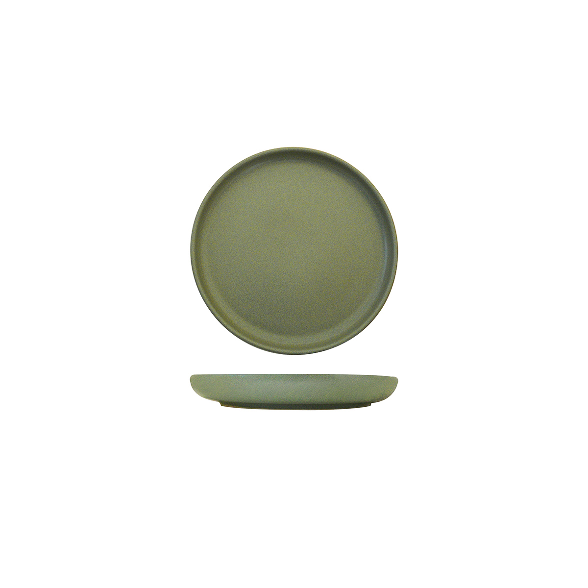 Eclipse Uno Green Round Walled Plate - 175mm (Pack of 6)