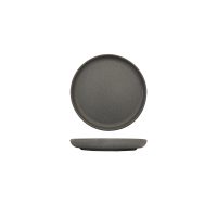 Eclipse Uno Dark Grey Round Walled Plate - 175mm (Pack of 6)