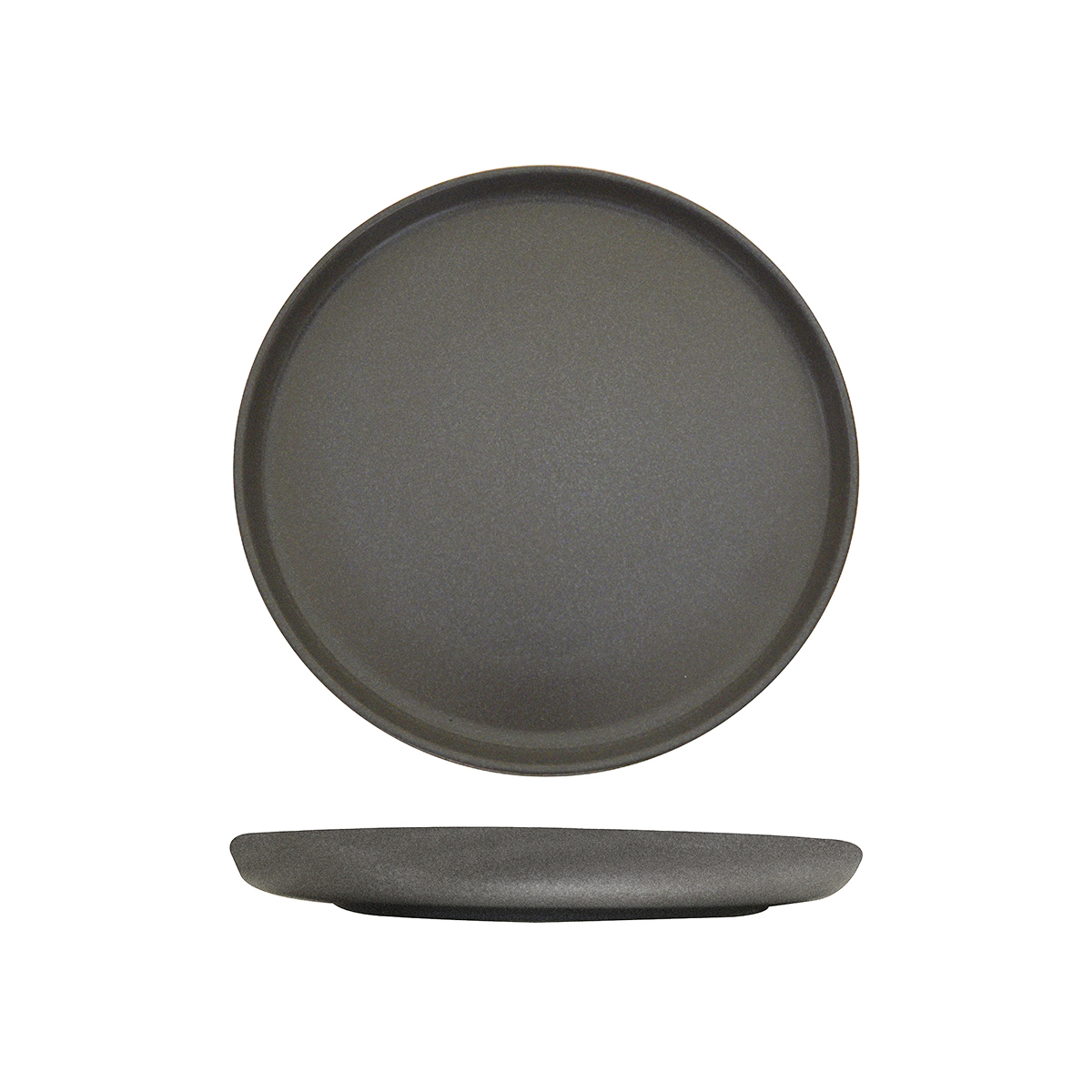 Eclipse Uno Dark Grey Round Walled Plate - 280mm (Pack of 6)