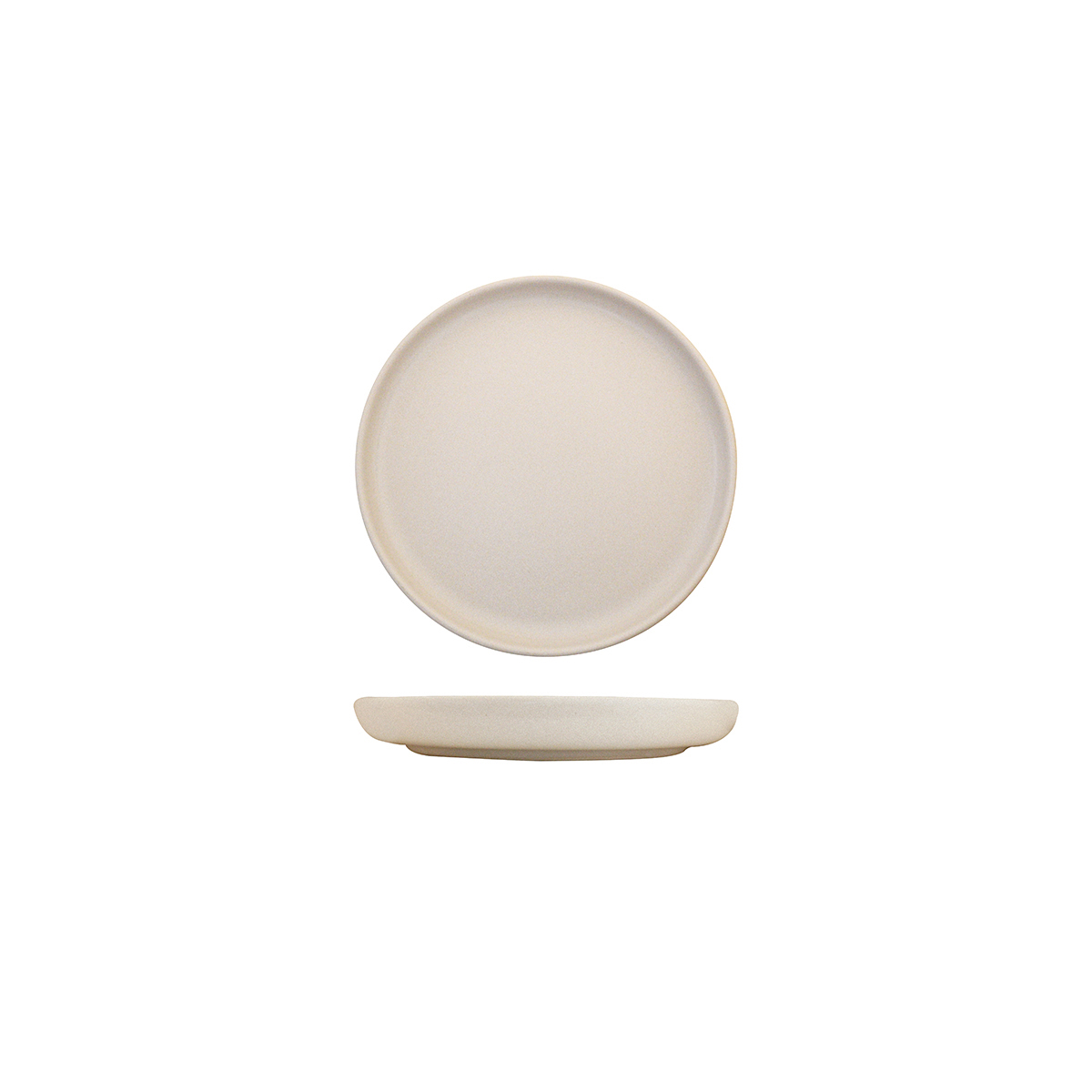 Eclipse Uno Cream Round Walled Plate - 175mm (Pack of 6)