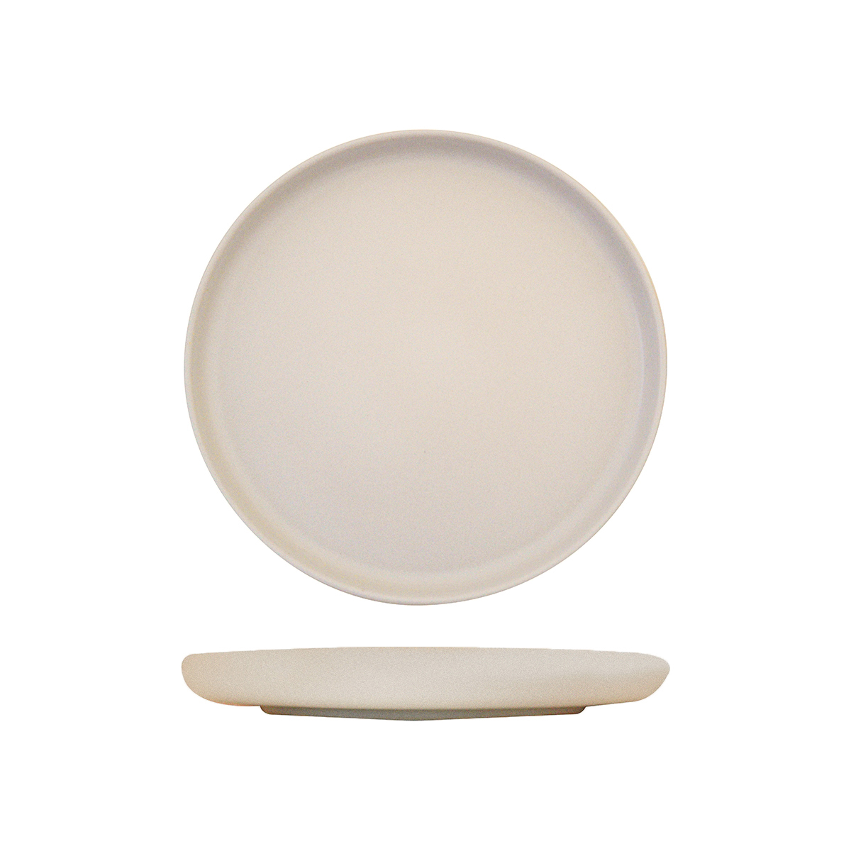 Eclipse Uno Cream Round Walled Plate - 280mm (Pack of 6)