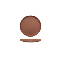 Eclipse Uno Brown Round Walled Plate - 175mm (Pack of 6)
