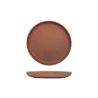 Eclipse Uno Brown Round Walled Plate - 220mm (Pack of 6)