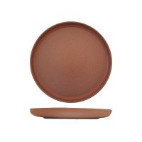 Eclipse Uno Brown Round Walled Plate - 280mm (Pack of 6)