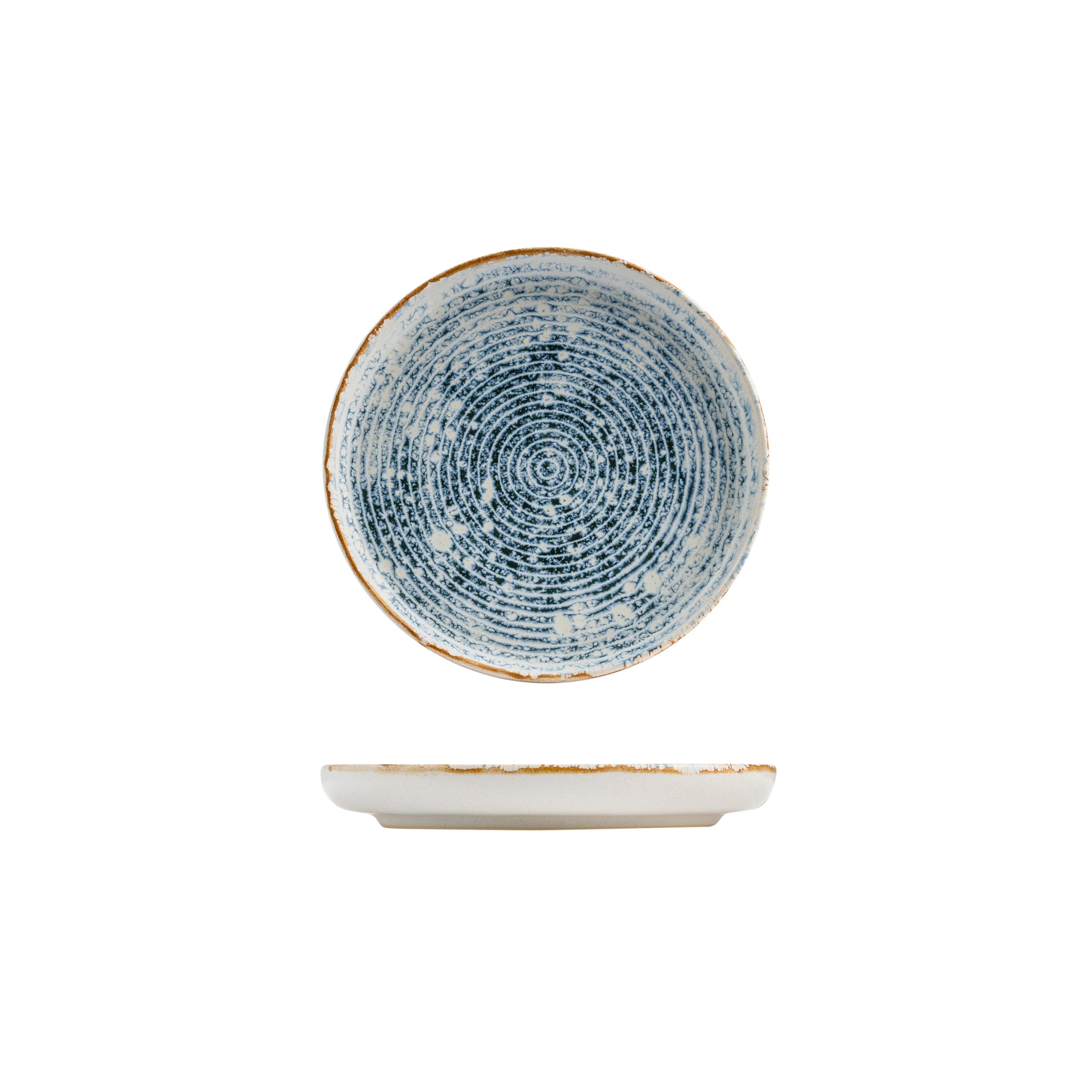 Eclipse Duo Ripple Round Walled Plate - 175mm (Pack of 6)