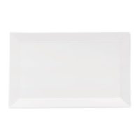 Duraceram Rectangular Platter - Narrow Rim - 480x280mm - White (Pack of 6)