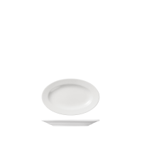 Ariane Prime Oval Plate - Wide Rim - 170x110mm - White (Pack of 12)