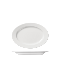 Ariane Prime Oval Plate - Wide Rim - 260x180mm - White (Pack of 12)