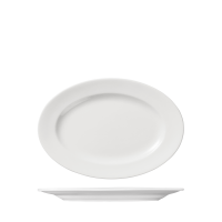 Ariane Prime Oval Plate - Wide Rim - 280x193mm - White (Pack of 12)