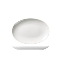 Ariane Vital Oval Coupe Plate - 260x180mm - White (Pack of 12)