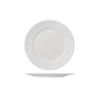 Ariane Serenity Round Plate - Flat Wide Rim - 220mm - White (Pack of 12)