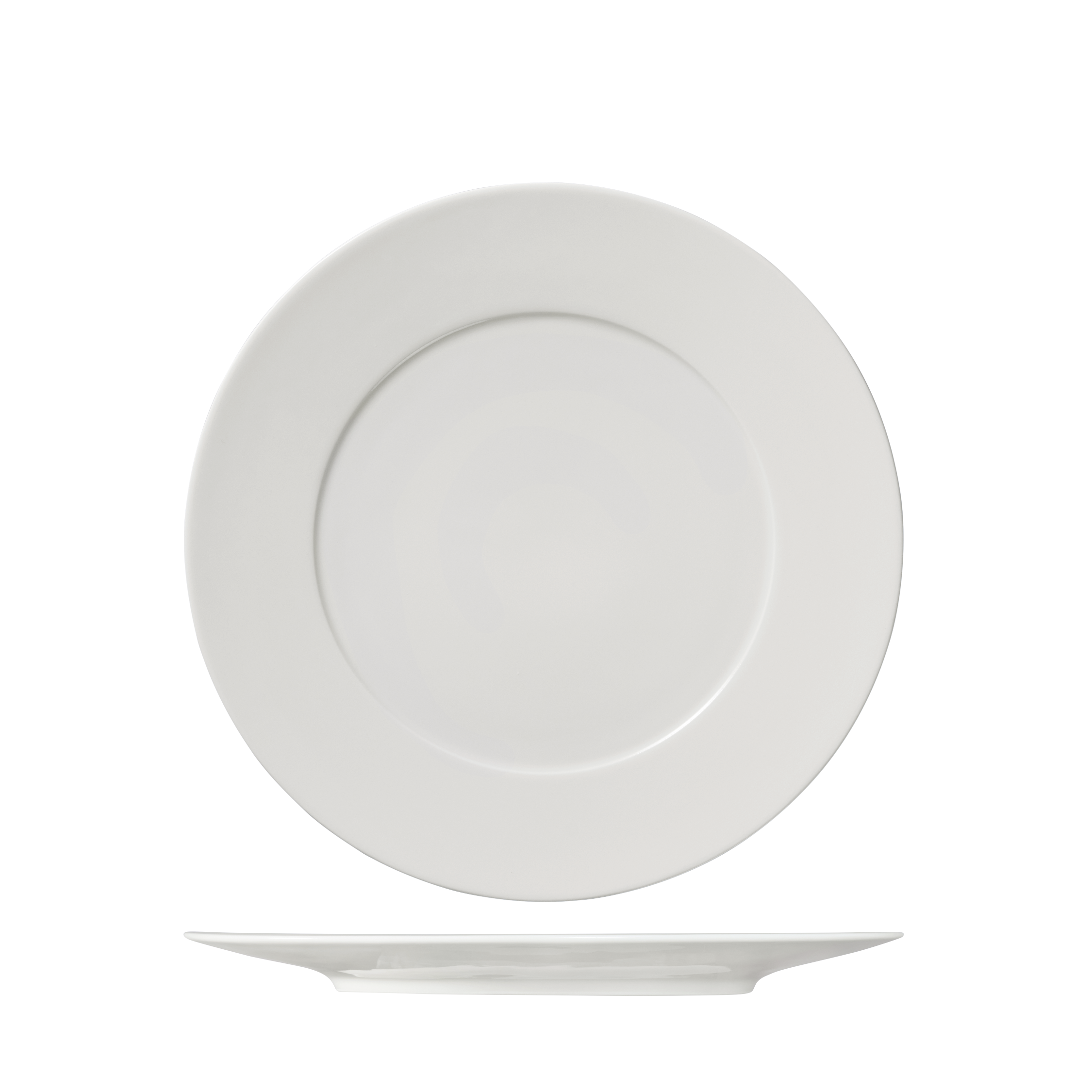 Ariane Serenity Round Plate - Flat Wide Rim - 280mm - White (Pack of 6)
