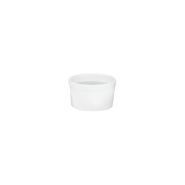 Duraceram Souffle Dish - Ribbed - 180ml - White (Pack of 12)