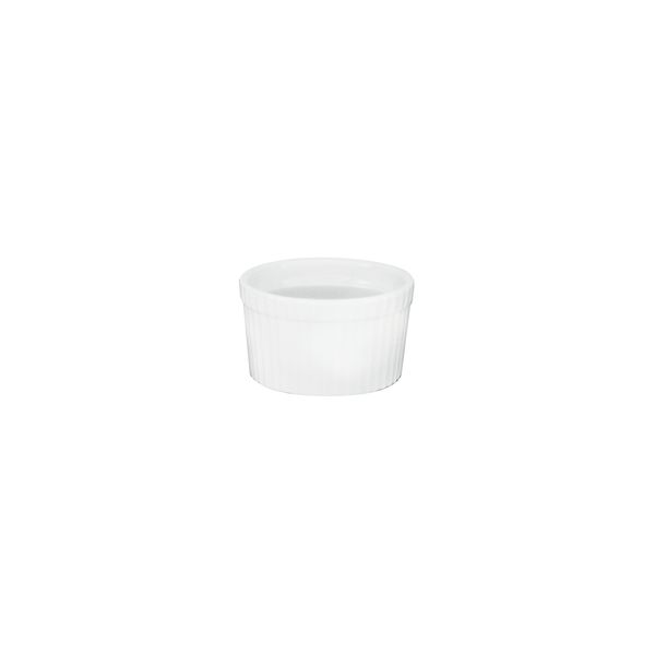 Duraceram Souffle Dish - Ribbed - 240ml - White (Pack of 12)