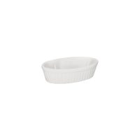 Duraceram Oval Baker - Ribbed - 270ml - White (Pack of 12)