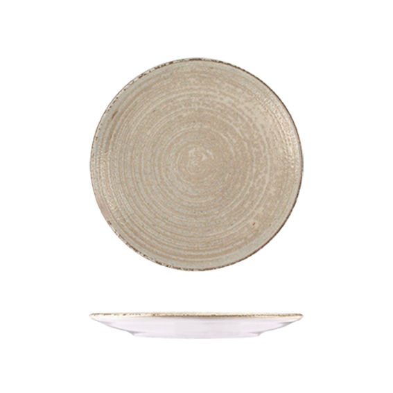 ID Fine Mocha Round Coupe Plate - 170mm (Pack of 12)