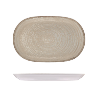 ID Fine Mocha Oval Coupe Platter - 330x210mm (Pack of 6)