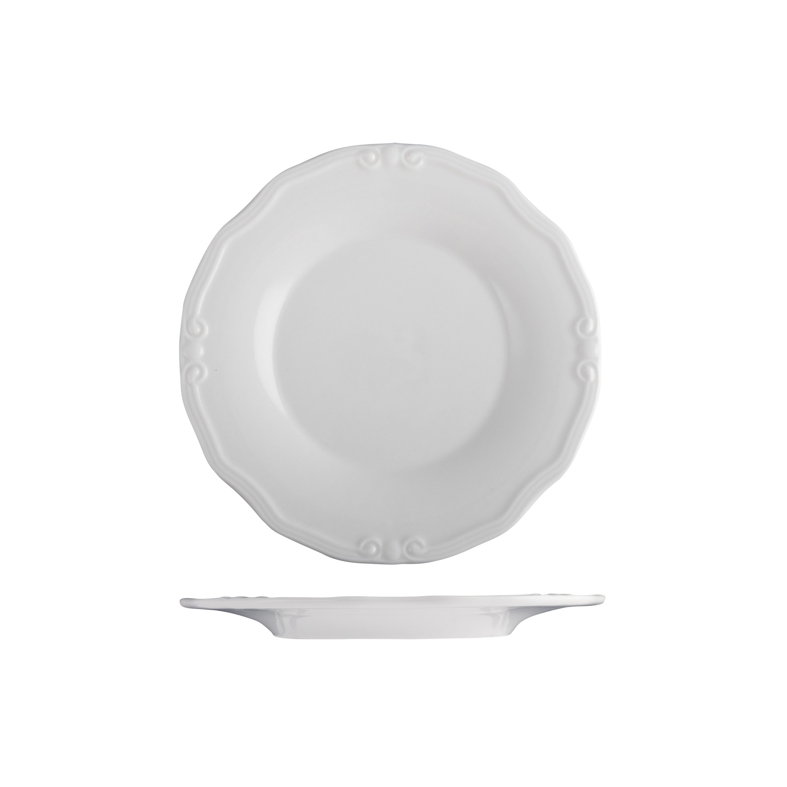 ID Fine Tiffany Scalloped Plate - 200mm (Pack of 12)