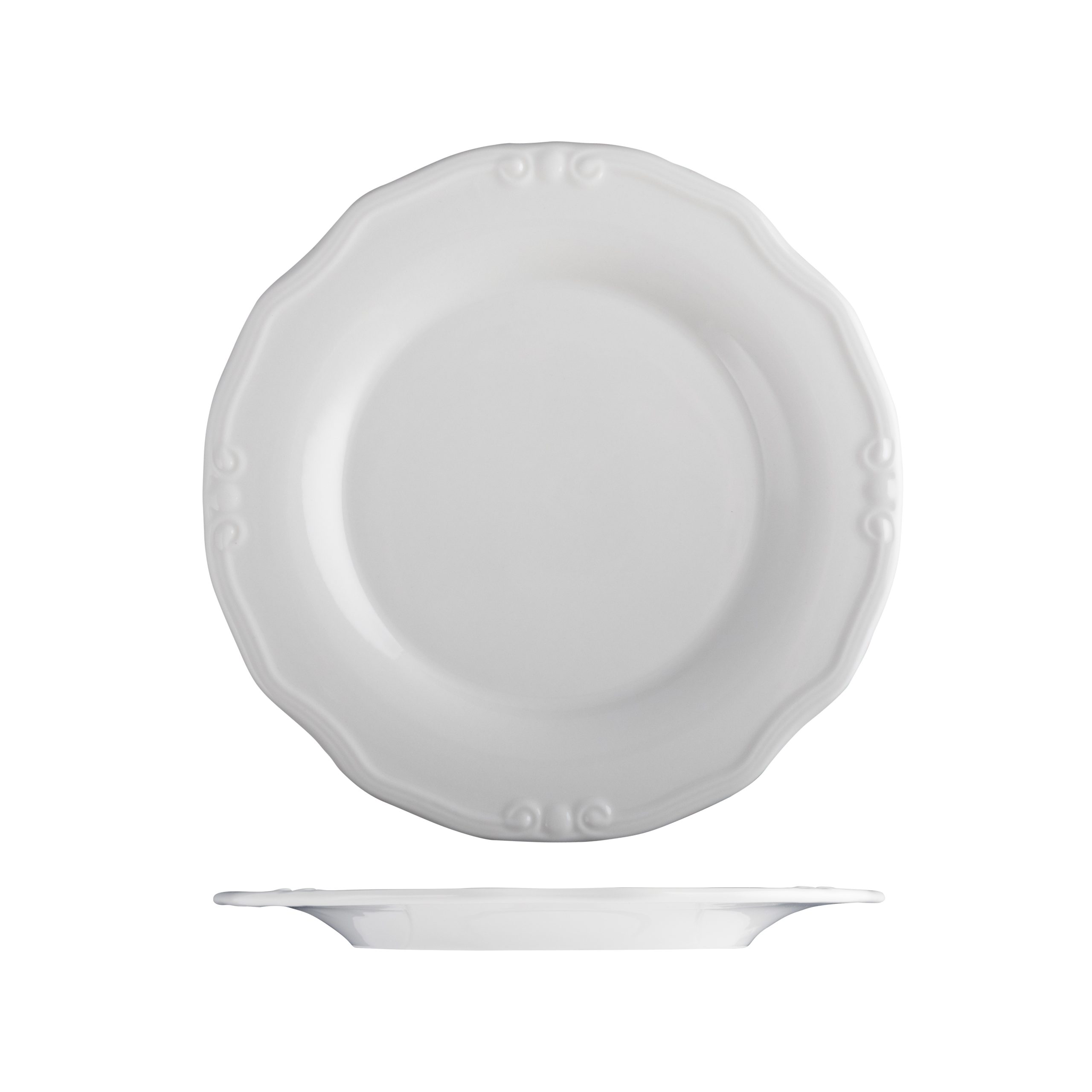 ID Fine Tiffany Scalloped Plate - 250mm (Pack of 12)