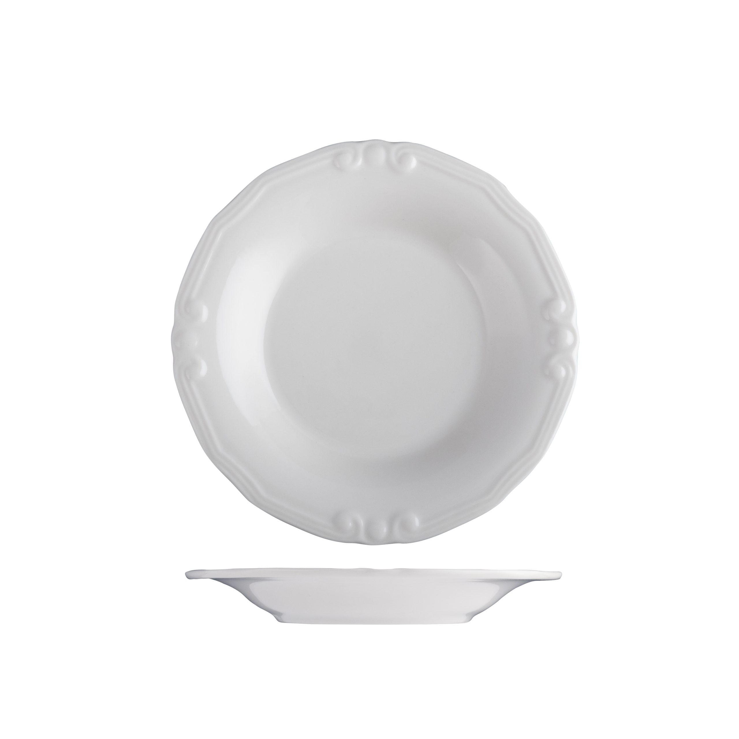 ID Fine Tiffany Scalloped Deep Plate - 170mm (Pack of 12)