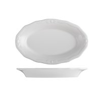 ID Fine Tiffany Oval Scalloped Plate - 210x135mm (Pack of 12)