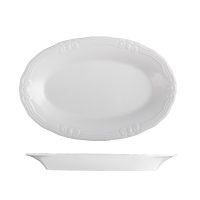 ID Fine Tiffany Oval Scalloped Plate - 260x170mm (Pack of 6)