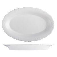 ID Fine Tiffany Oval Scalloped Plate - 320x210mm (Pack of 6)