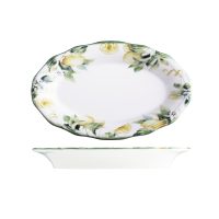 ID Fine Sorrento Oval Scalloped Plate - 210x135mm (Pack of 12)