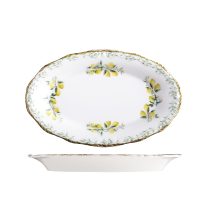 ID Fine Verona Oval Scalloped Plate - 210x135mm (Pack of 12)