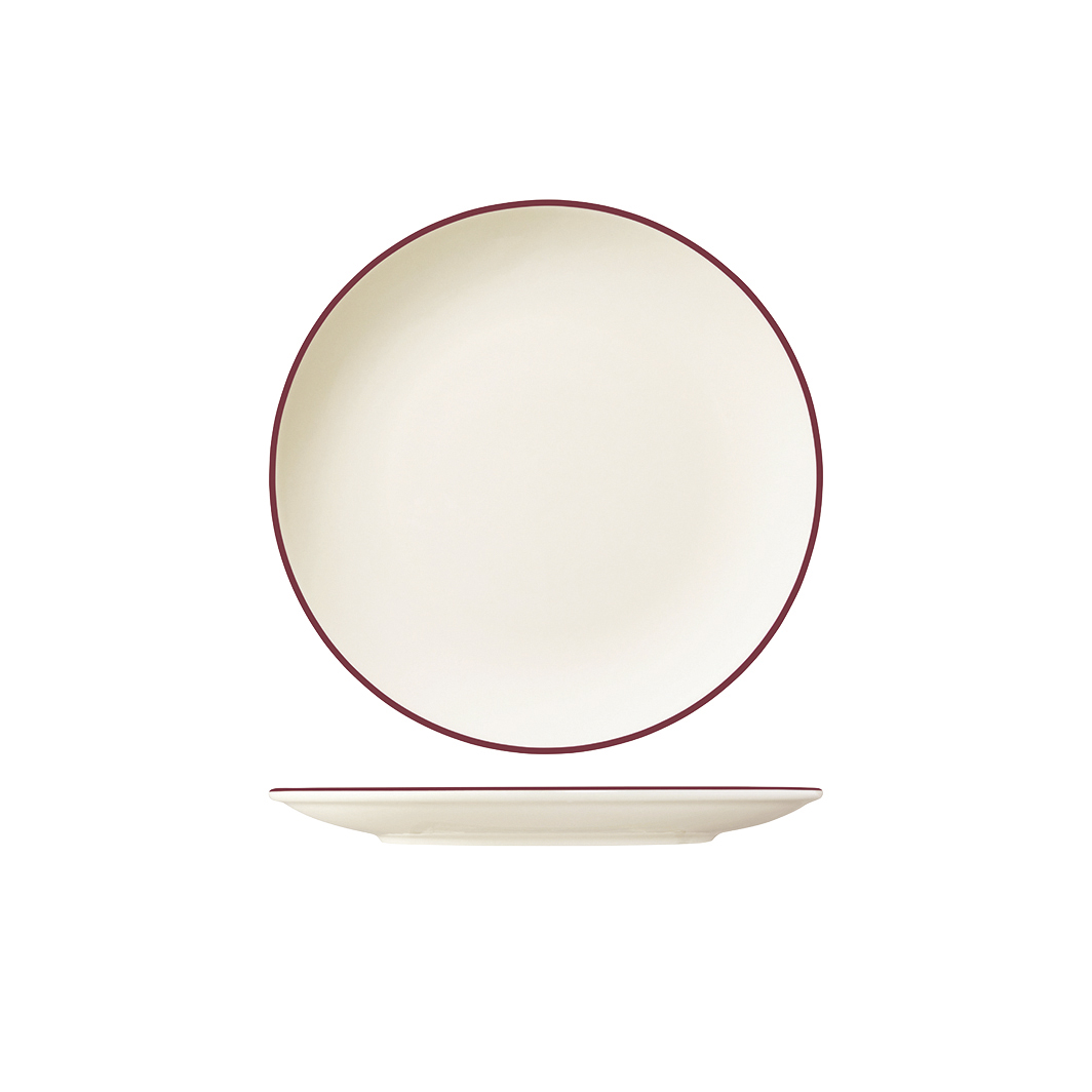 ID Fine Modest Maroon Round Coupe Plate - 190mm (Pack of 12)
