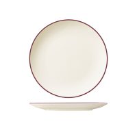 ID Fine Modest Maroon Round Coupe Plate - 230mm (Pack of 12)